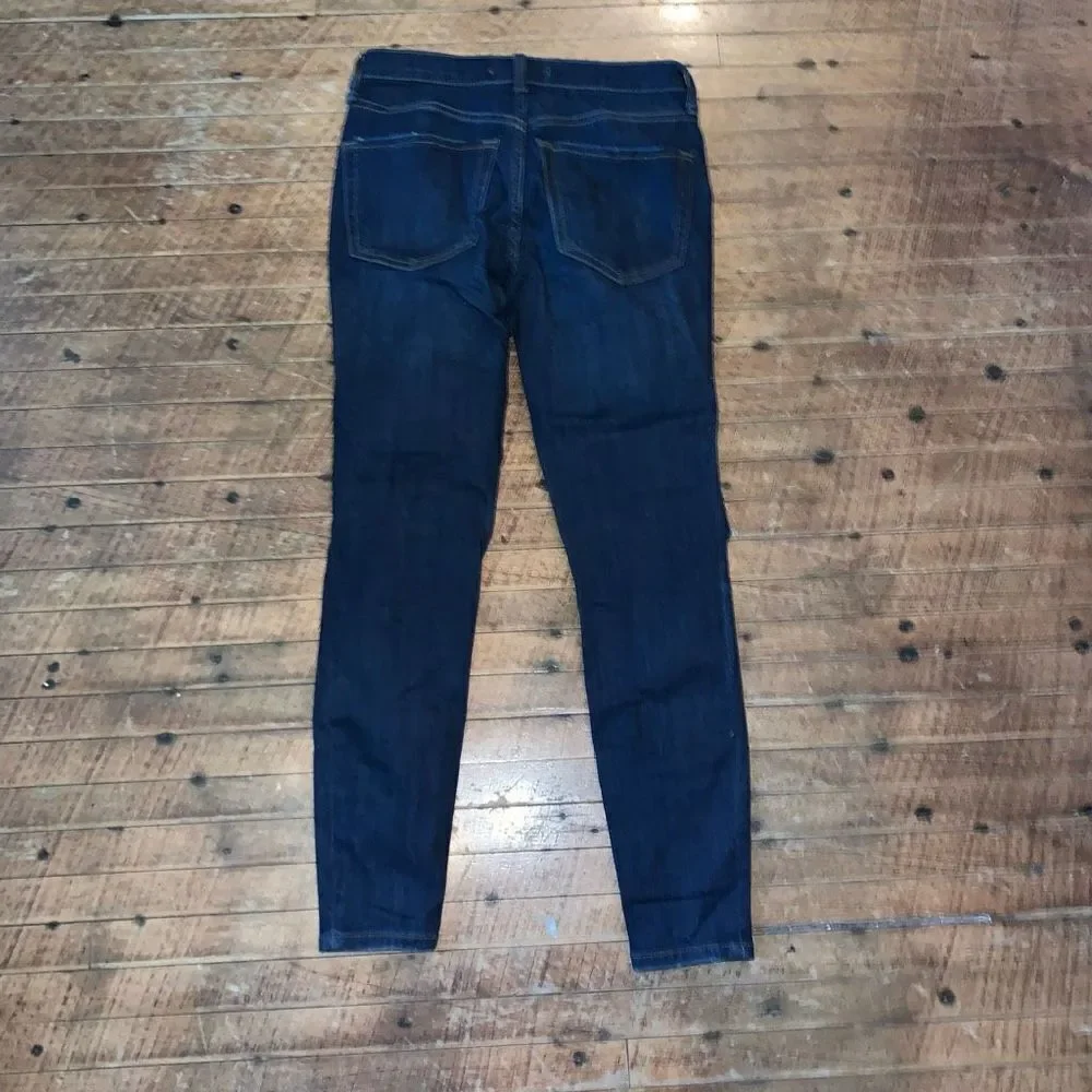 Free People dark wash destroyed size 24 normcore ankle jeans